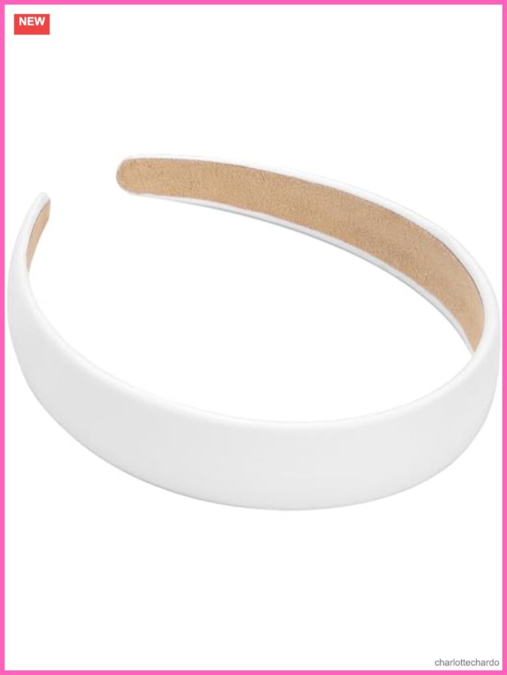 1 Inch Wide PU Leather Headband Padded Non Slip Hair Band for Women